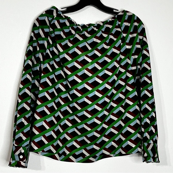 NWT J. Crew Ratti Diamond Off-The-Shoulder Top - Picture 6 of 9